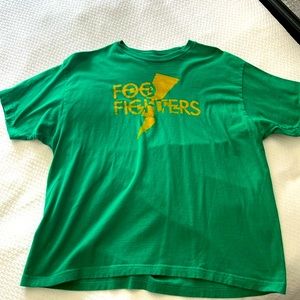 Green Foo Fighters Concert Tshirt